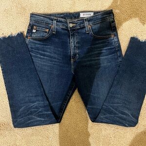 AG Adriano Goldschmied Dark Blue Straight Jeans